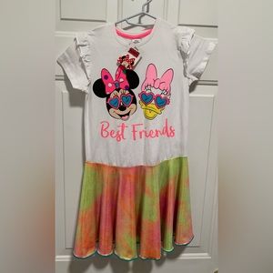 Disney NWT girl’s size 7 shimmery dress. Minnie Mouse & Daisy Duck Beat Friends